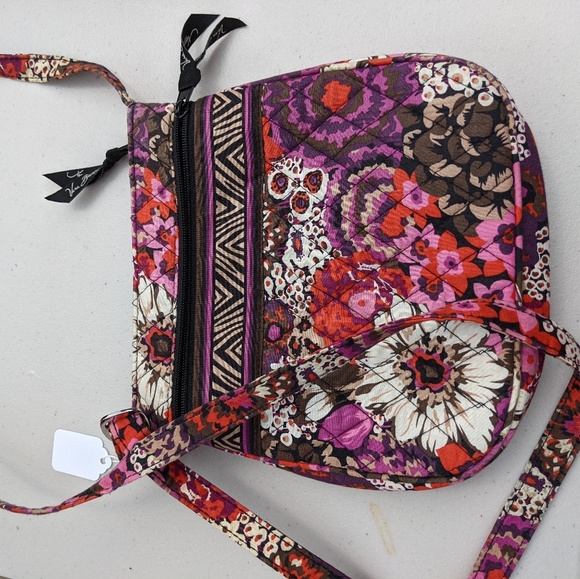 Vera Bradley Triple Zip Hipster Crossbody in Rosewood - Picture 1 of 2